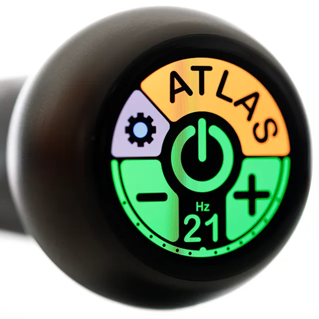 Pantalla del dispositivo AtlantoVib X para la corrección del Atlas