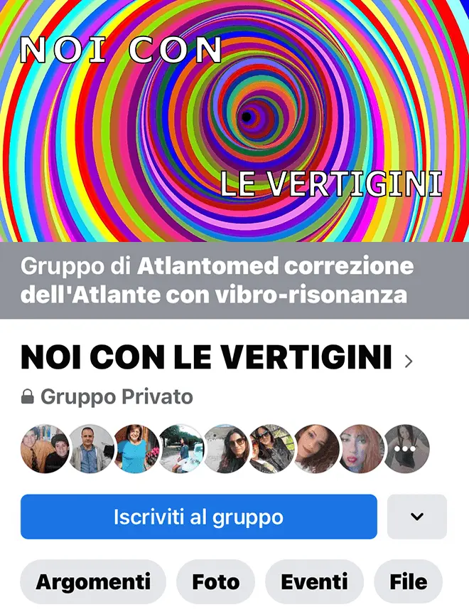 Gruppo Facebook vertigini Gruppo Facebook vertigini